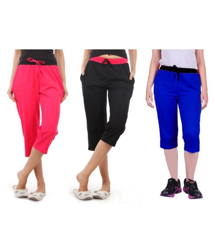     			FeelBlue Cotton Bermuda - Multi Color