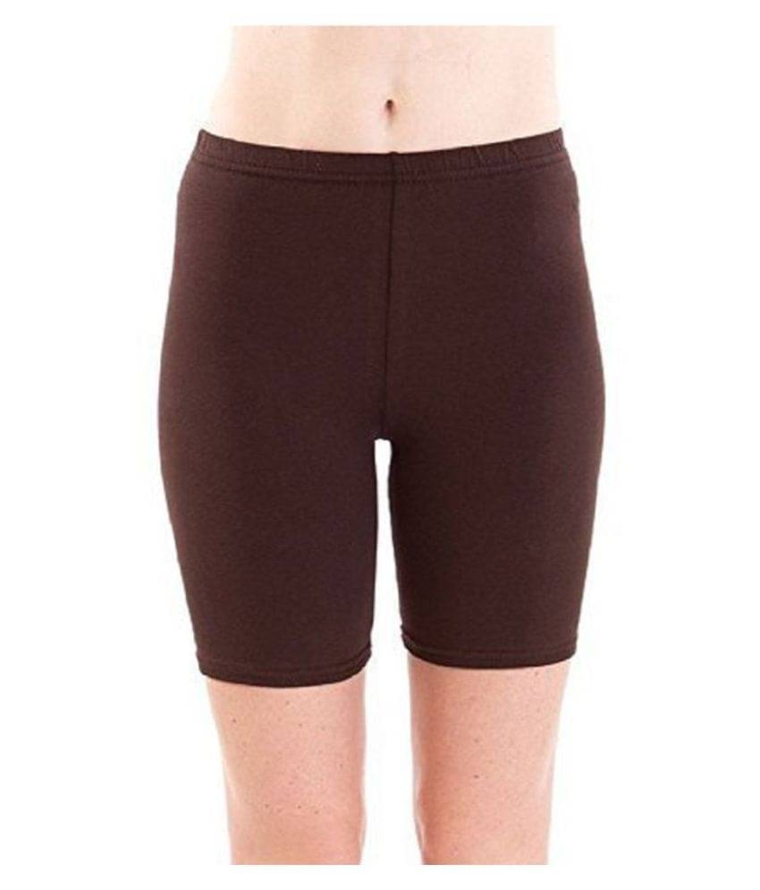     			FeelBlue Cotton Hot Pants - Brown