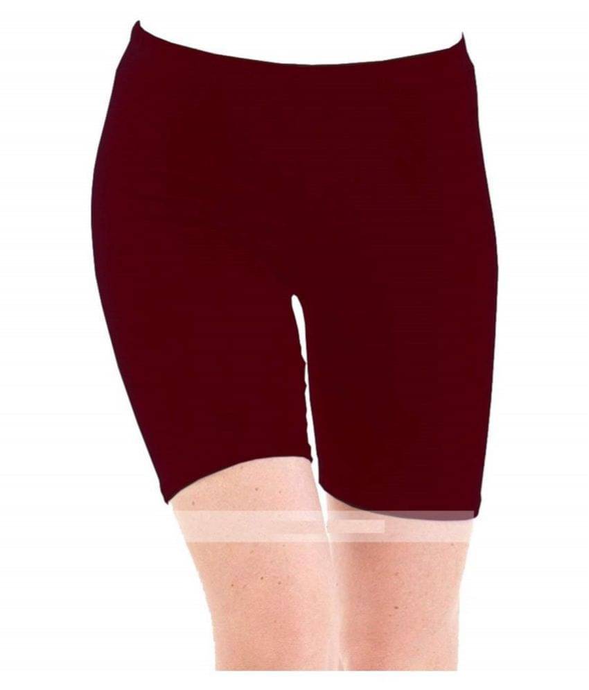     			FeelBlue Cotton Hot Pants - Maroon