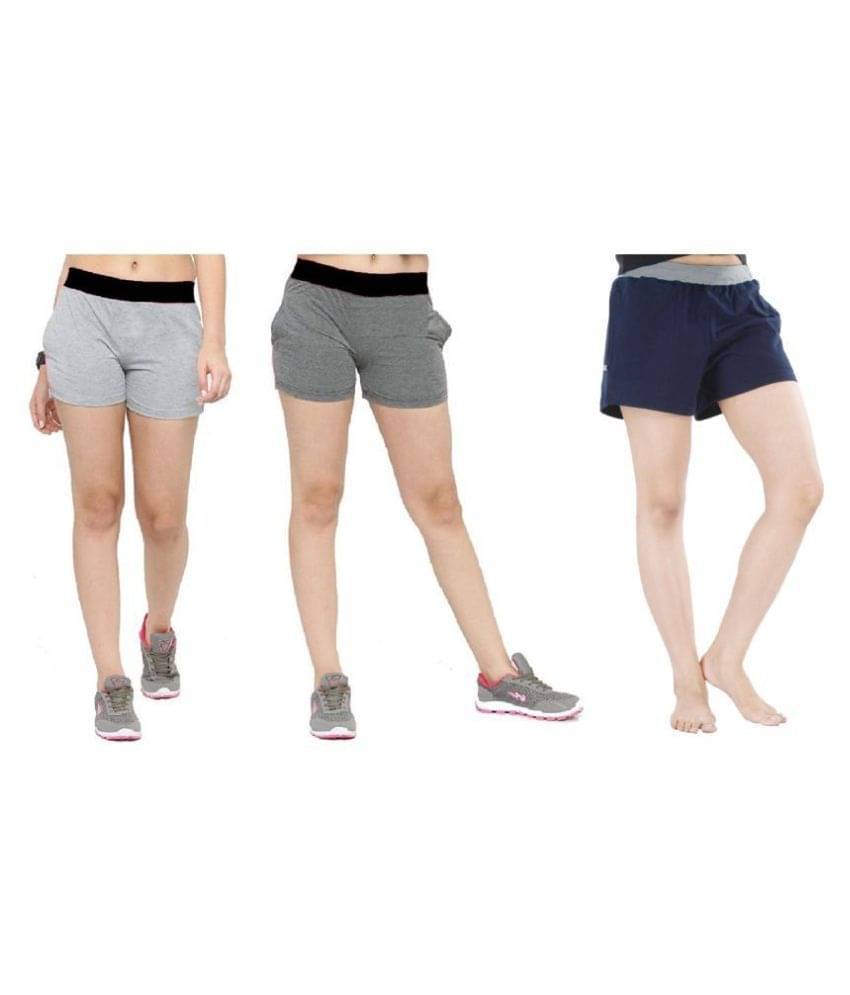     			FeelBlue Cotton Hot Pants - Multi Color