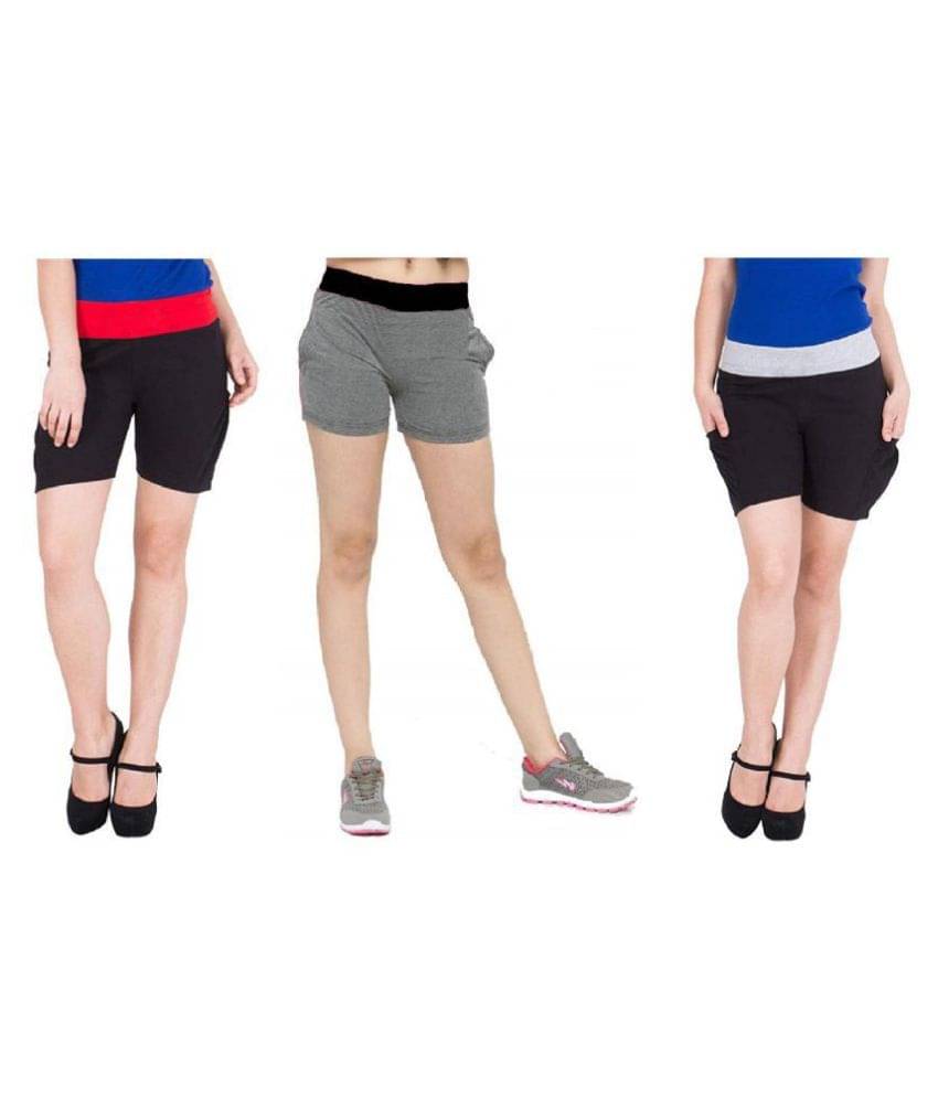     			FeelBlue Cotton Hot Pants - Multi Color