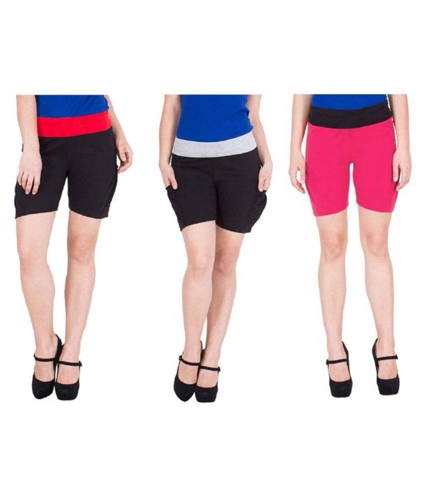     			FeelBlue Cotton Hot Pants - Multi Color