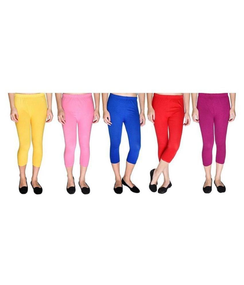     			FeelBlue Cotton Lycra Cut-Offs - Multi Color