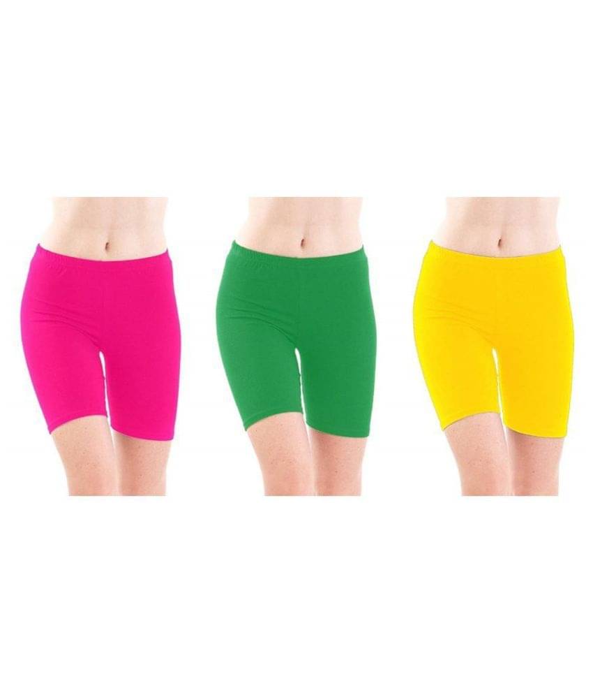     			FeelBlue Cotton Lycra Cut-Offs - Green