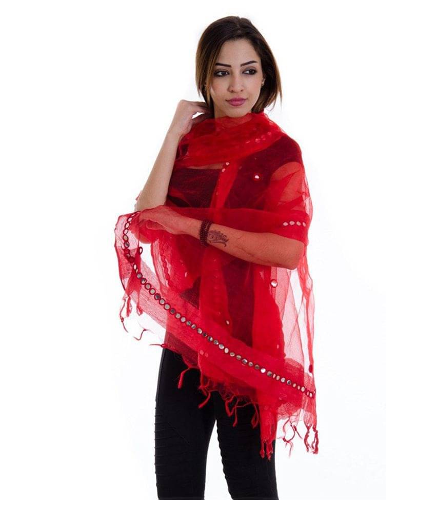     			Indian Handicraft Pink Tissue Dupatta