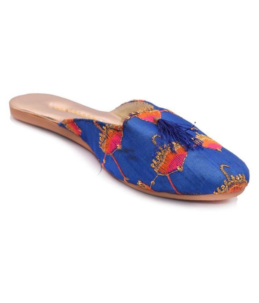     			Raj Blue Ethnic Footwear