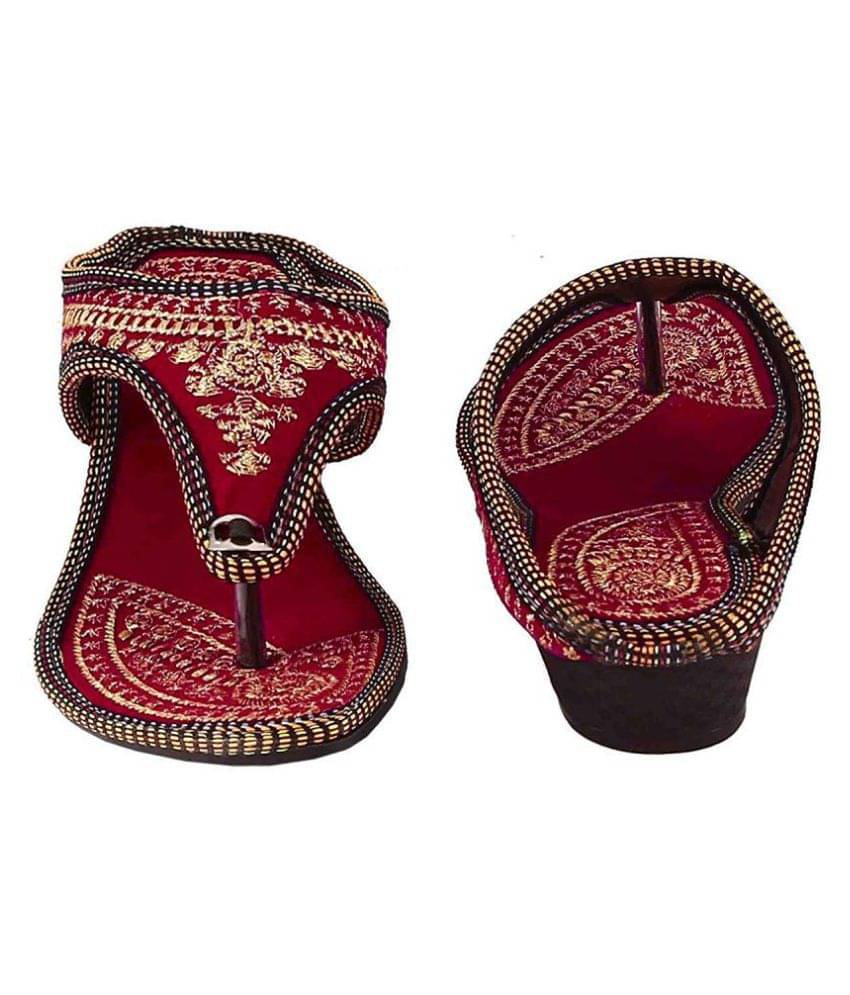     			Raj Red Ethnic Footwear