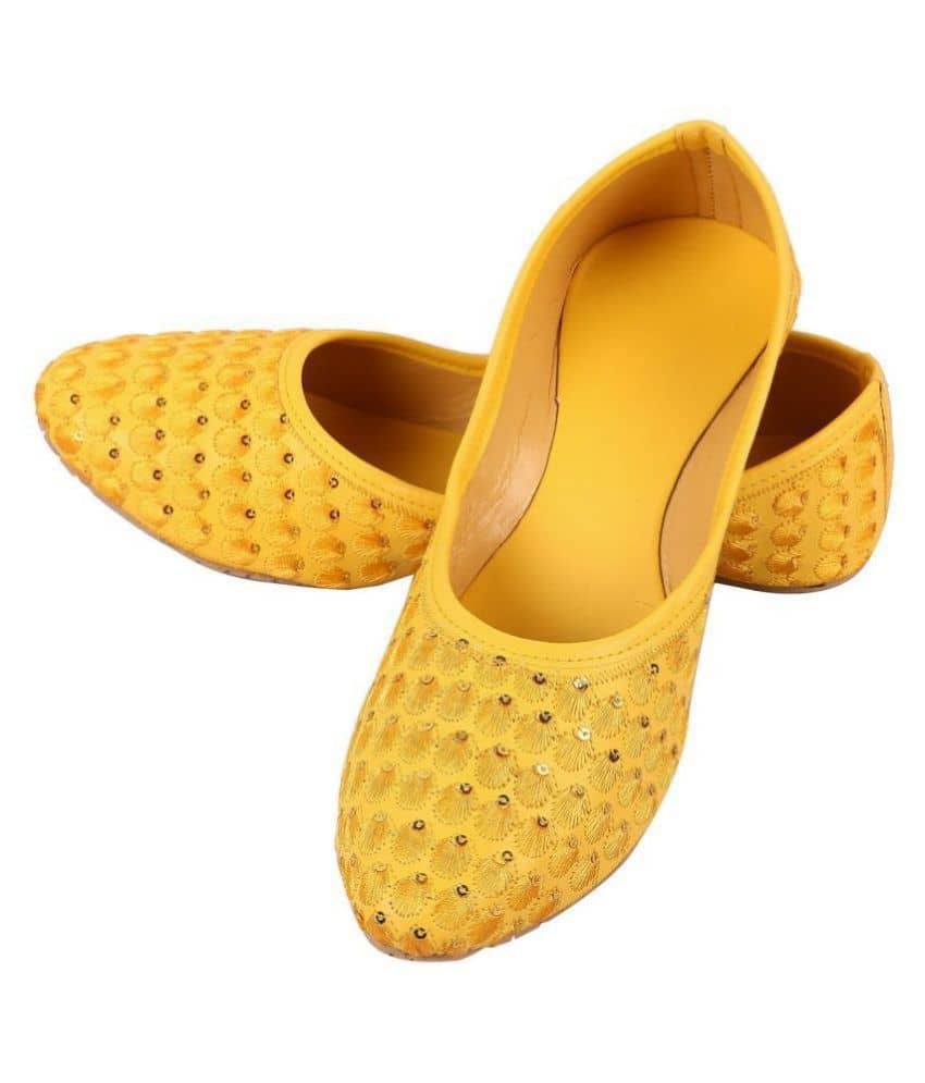 Raj Yellow Ethnic Footwear - Ethnic Shoes | Buy online on ZillyBuy