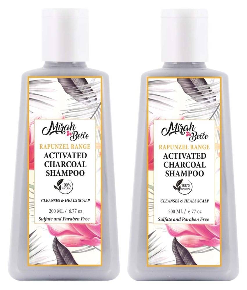 Mirah Belle Natural & Organic - Activated Charcoal Cleansing & Healing Scalp- Paraben Free Shampoo 200 mL Pack of 2 Mirah Belle Natural & Organic - Activated Charcoal Cleansing & Healing Scalp- Paraben Free Shampoo 200 mL Pack of 2
