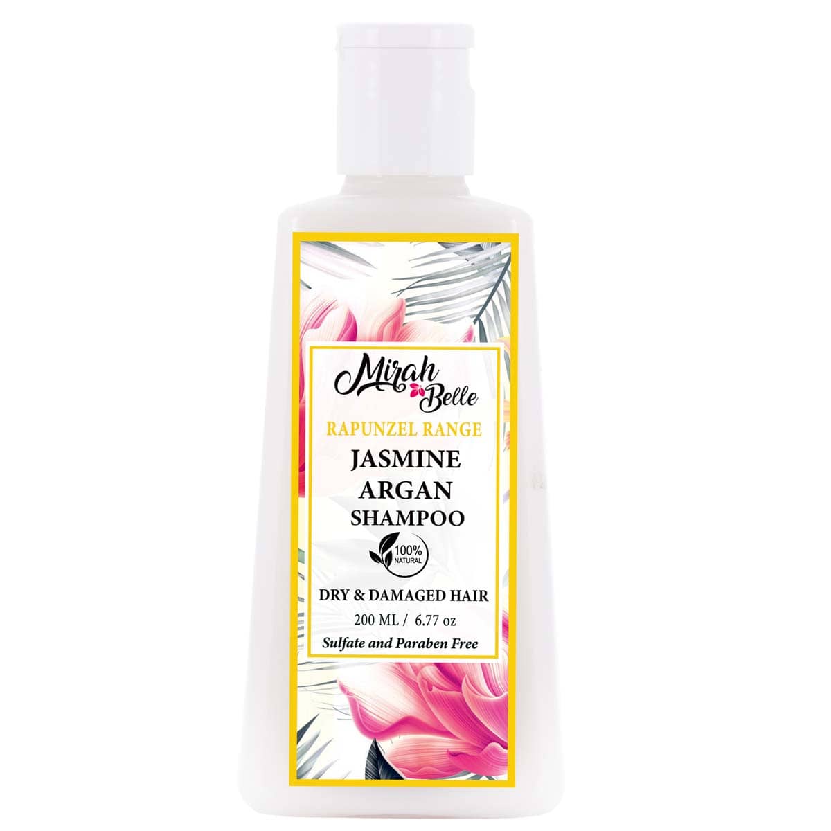 Mirah Belle Natural & Organic Jasmine Argan Dry - For Dry & Frizzy Hair - Paraben Free Shampoo 200 mL