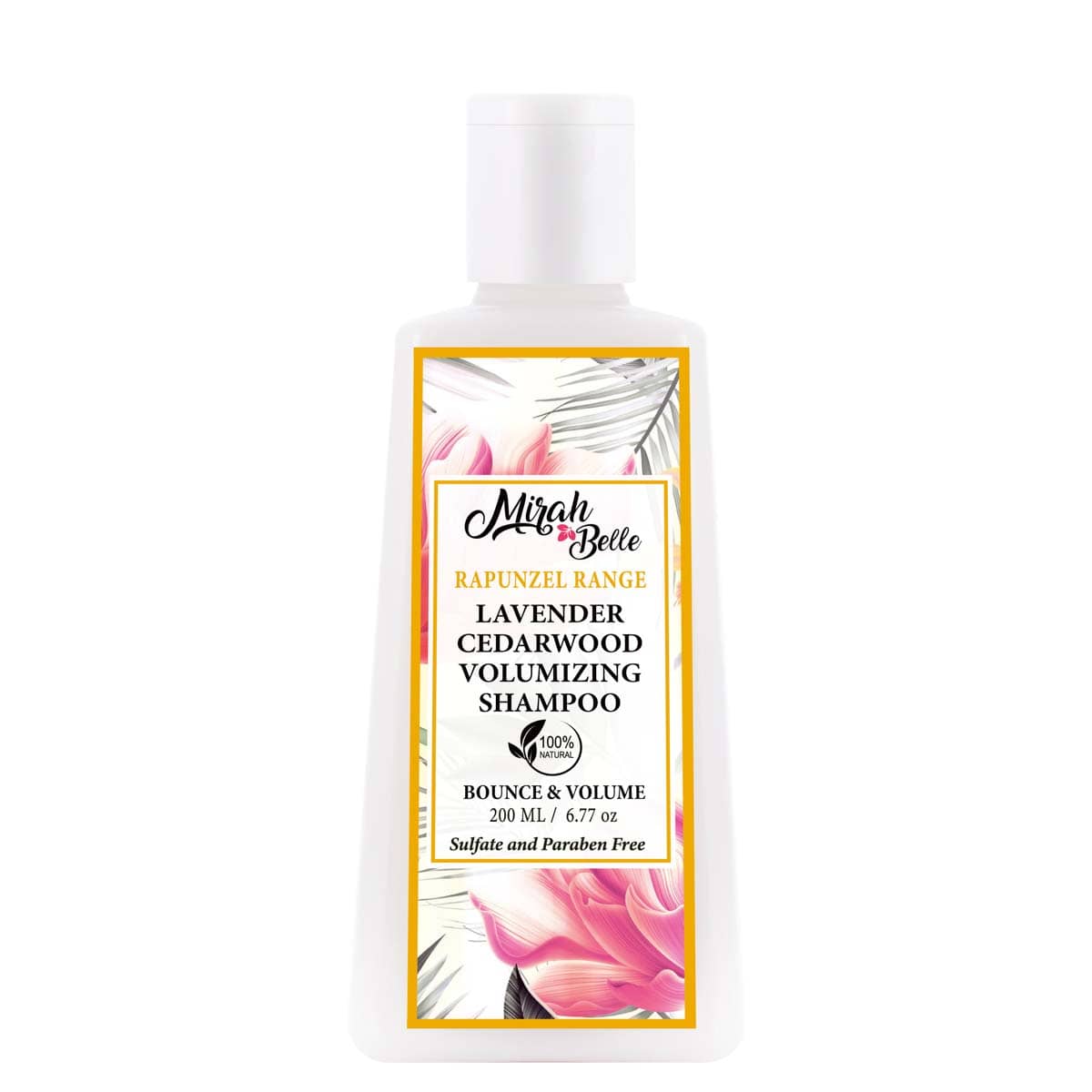 Mirah Belle Natural & Organic - Lavender Cedarwood Volumising  - Sulfate & Paraben Free Shampoo 200 mL