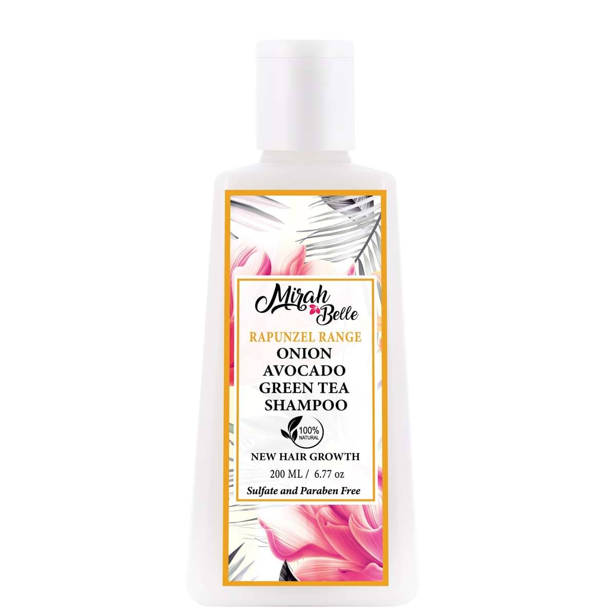Mirah Belle Organic & Natural - Onion Avocado Green Tea New Hair Growth - Sulfate Free Shampoo 200 mL Mirah Belle Organic & Natural - Onion Avocado Green Tea New Hair Growth - Sulfate Free Shampoo 200 mL