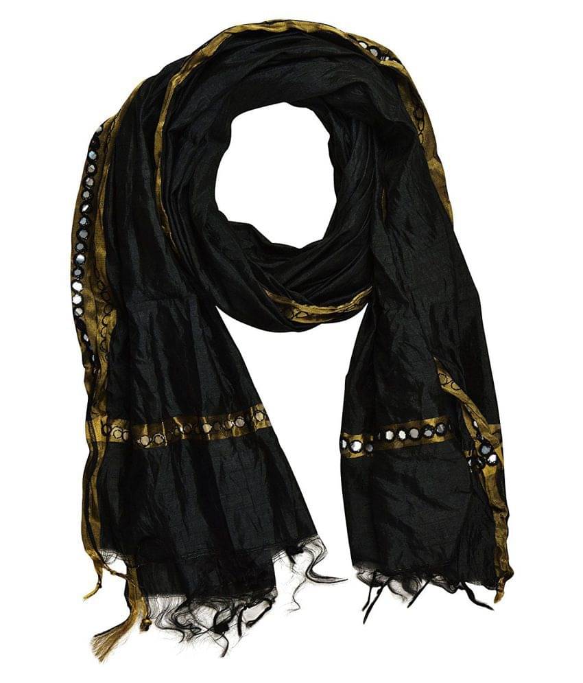 Raj Black Tissue Mirror Work Dupatta Raj Black Tissue Mirror Work Dupatta