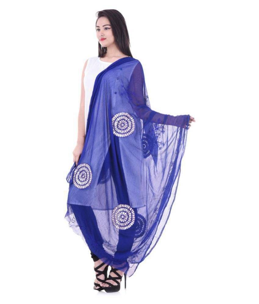     			Raj Blue Chiffon Gota Patti Dupatta