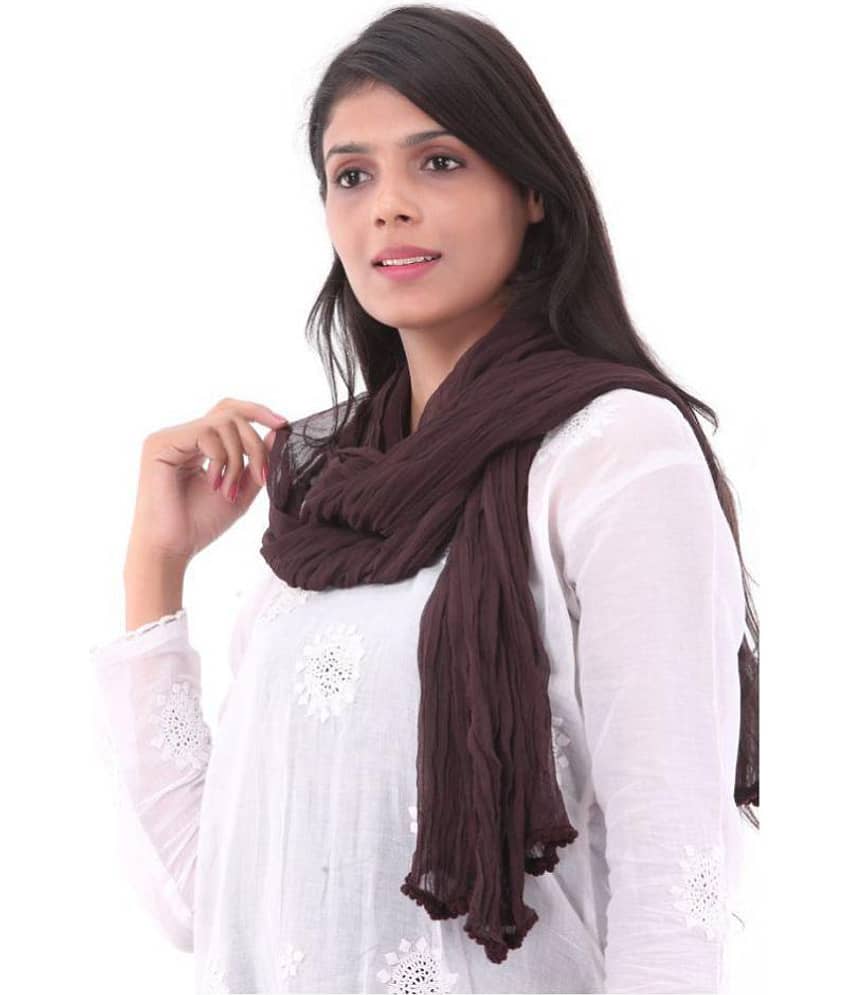 Raj Brown Chiffon Dupatta - Dupattas & Shawls | Buy online on ZillyBuy