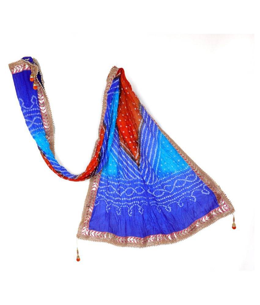 Raj Multicoloured Art Silk Bandhej Dupatta Raj Multicoloured Art Silk Bandhej Dupatta