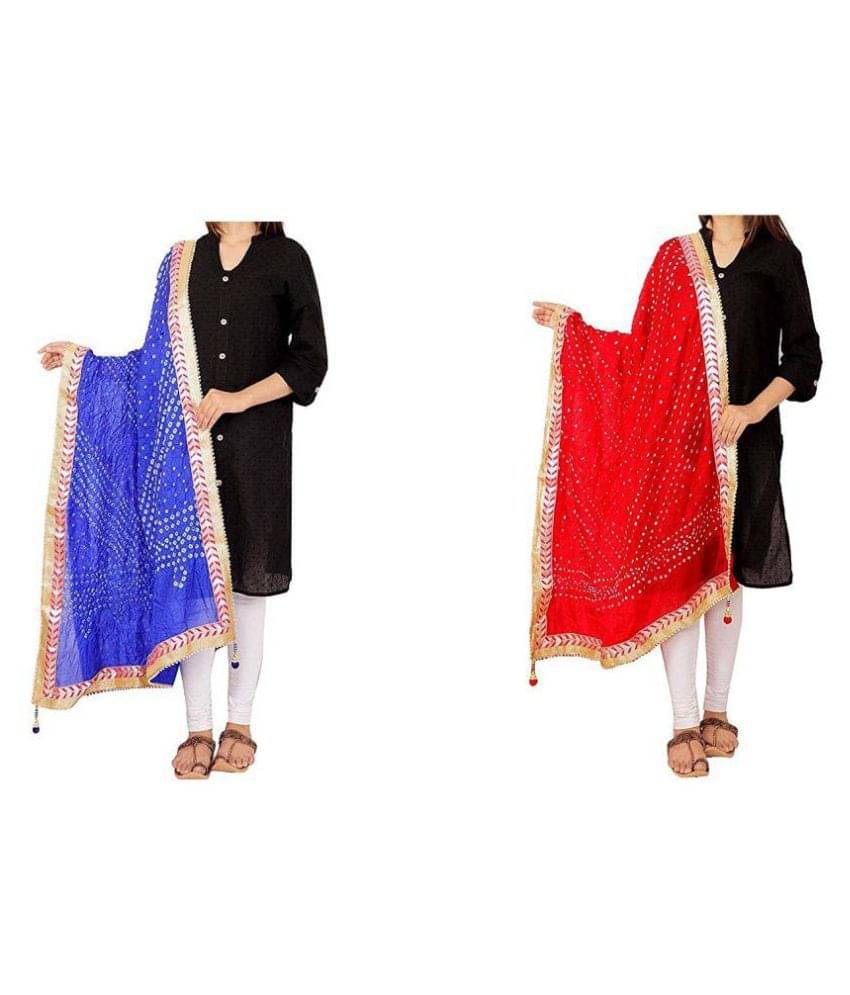    			Raj Multicoloured Art Silk Bandhej Dupatta