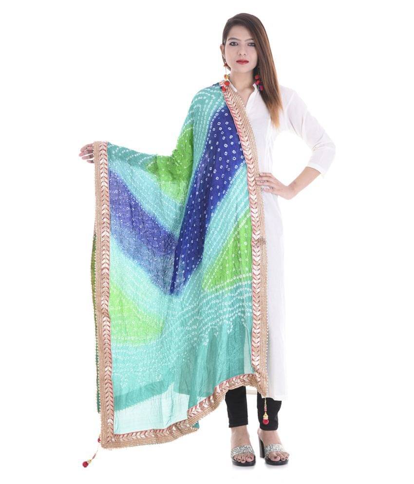     			Raj Multicoloured Art Silk Bandhej Dupatta