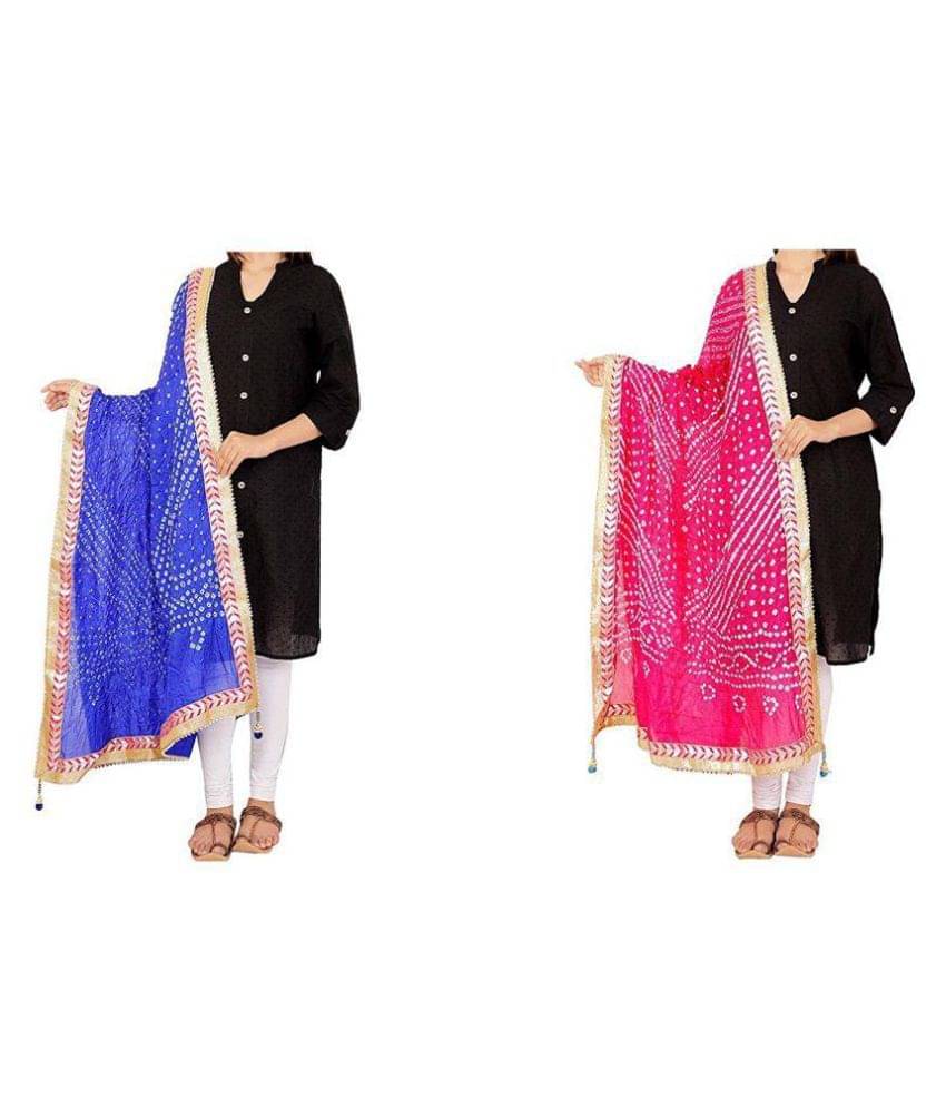     			Raj Multicoloured Art Silk Bandhej Dupatta