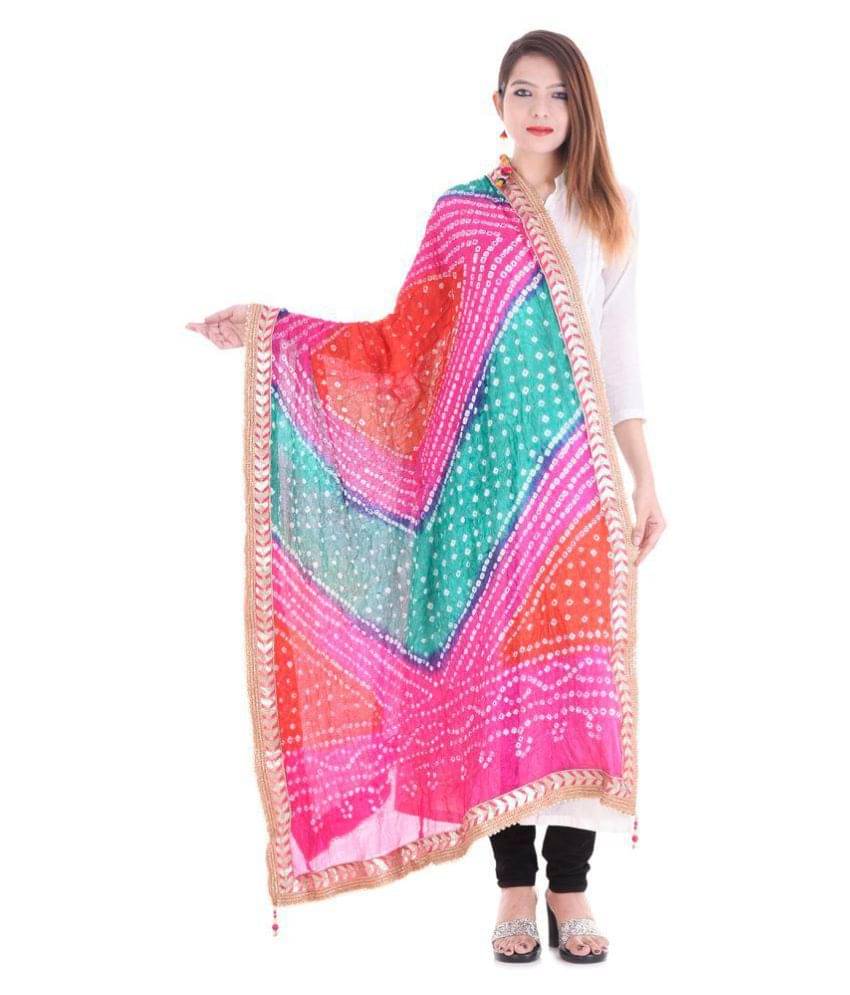     			Raj Multicoloured Art Silk Dupatta