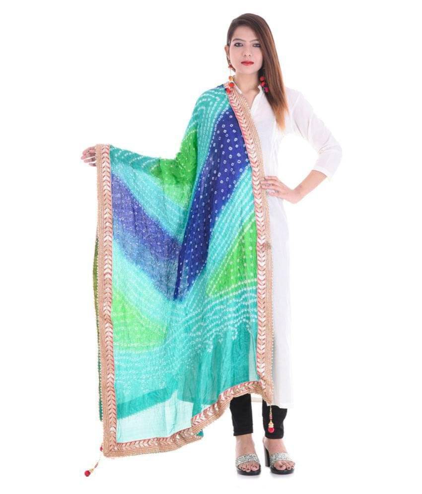 Raj Multicoloured Art Silk Dupatta Raj Multicoloured Art Silk Dupatta