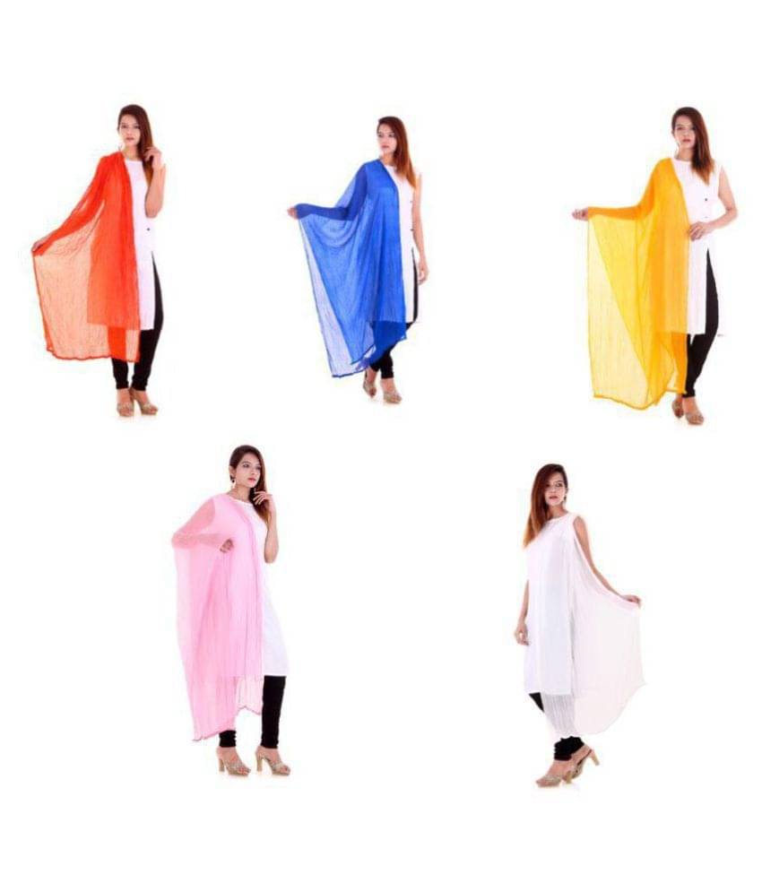     			Raj Multicoloured Chiffon Dupatta
