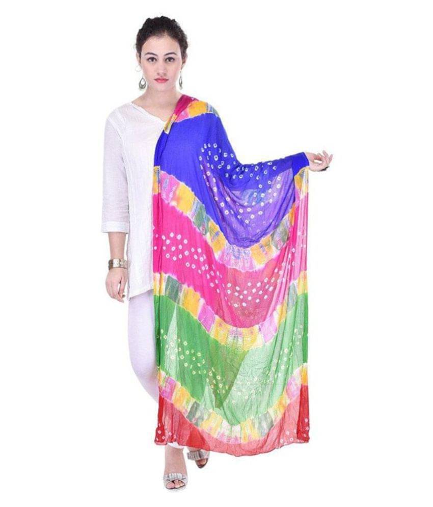 Raj Multicoloured Chiffon Dupatta Raj Multicoloured Chiffon Dupatta