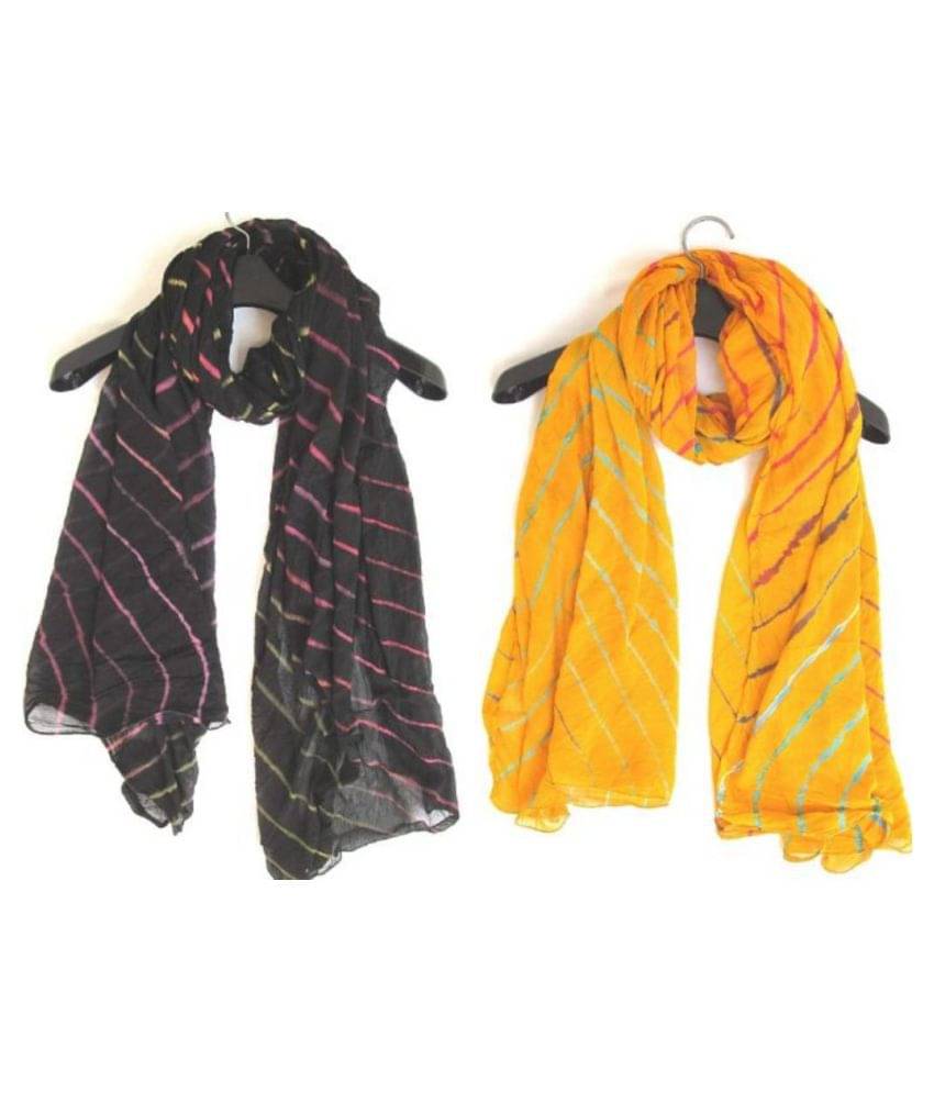 Raj Multicoloured Chiffon Leheria Dupatta Raj Multicoloured Chiffon Leheria Dupatta