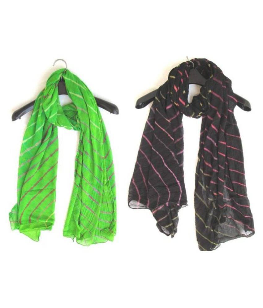    			Raj Multicoloured Chiffon Leheria Dupatta