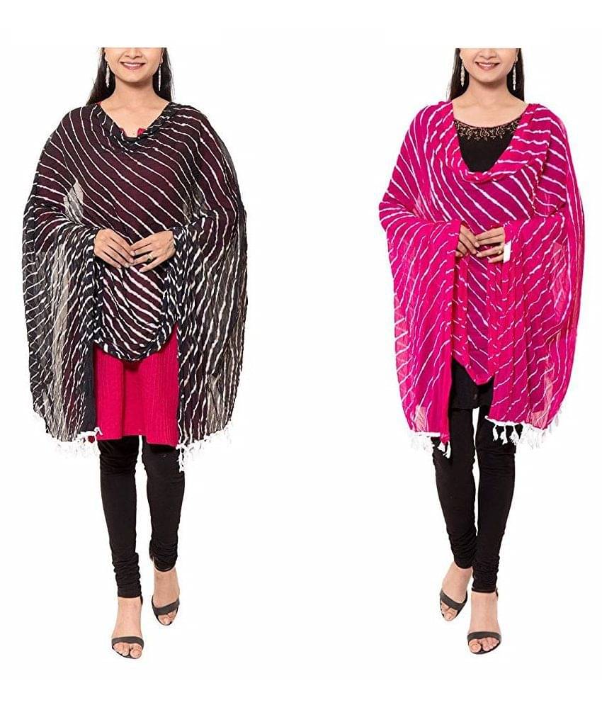Raj Multicoloured Chiffon Leheria Dupatta Raj Multicoloured Chiffon Leheria Dupatta
