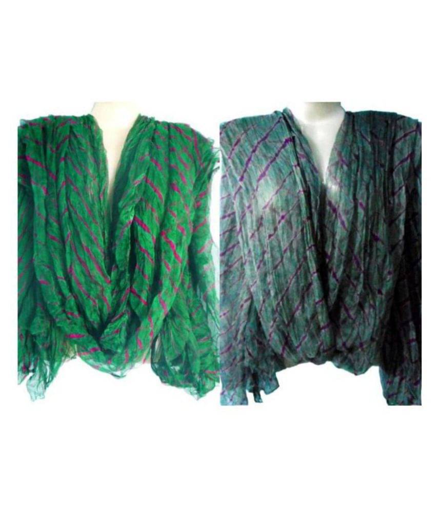 Raj Multicoloured Chiffon Leheria Dupatta Raj Multicoloured Chiffon Leheria Dupatta