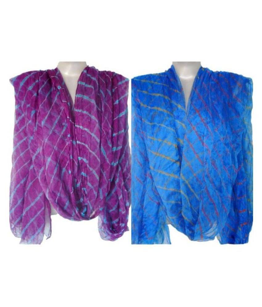 Raj Multicoloured Chiffon Leheria Dupatta Raj Multicoloured Chiffon Leheria Dupatta