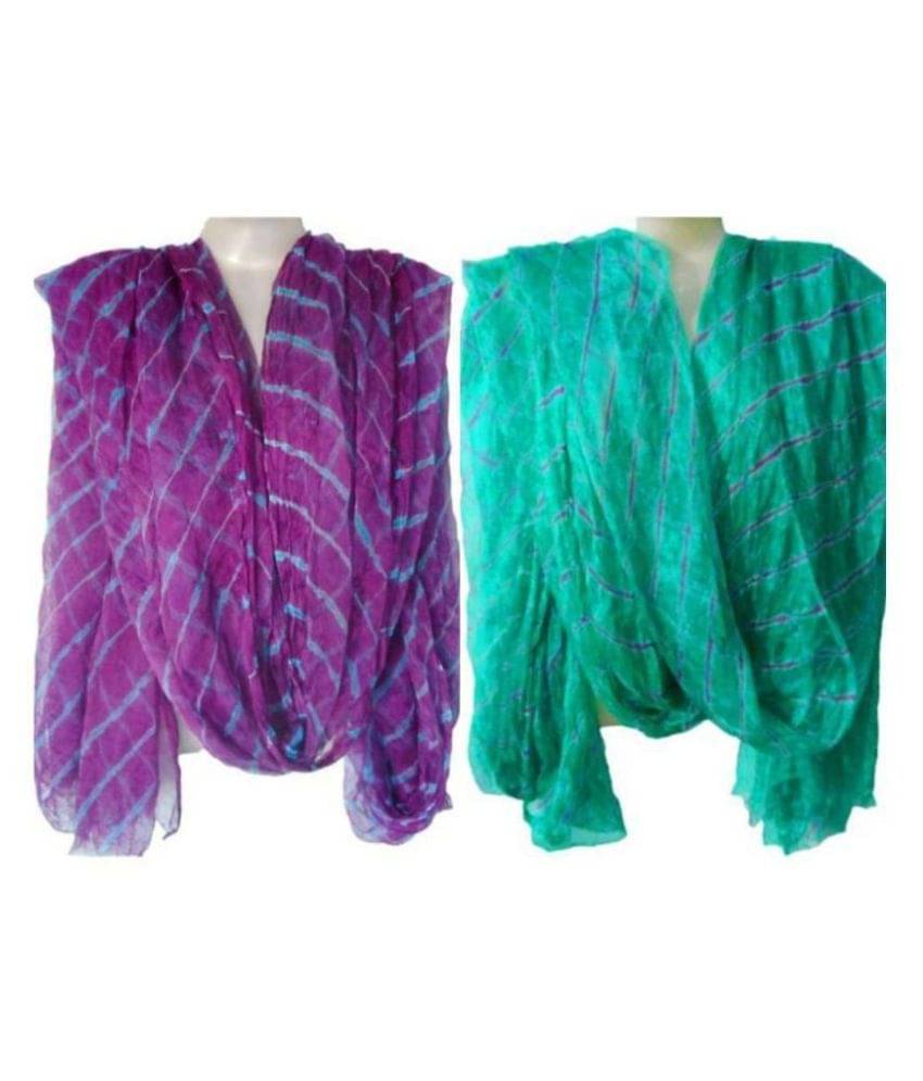 Raj Multicoloured Chiffon Leheria Dupatta Raj Multicoloured Chiffon Leheria Dupatta