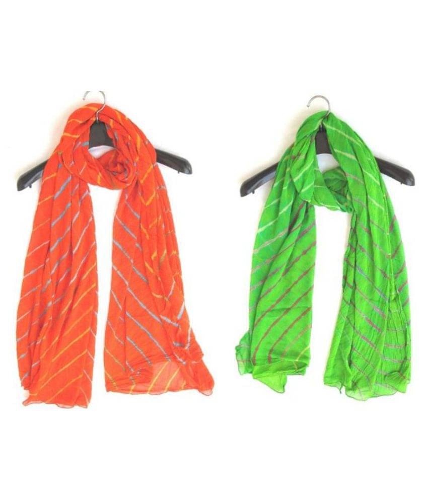 Raj Multicoloured Chiffon Leheria Dupatta Raj Multicoloured Chiffon Leheria Dupatta