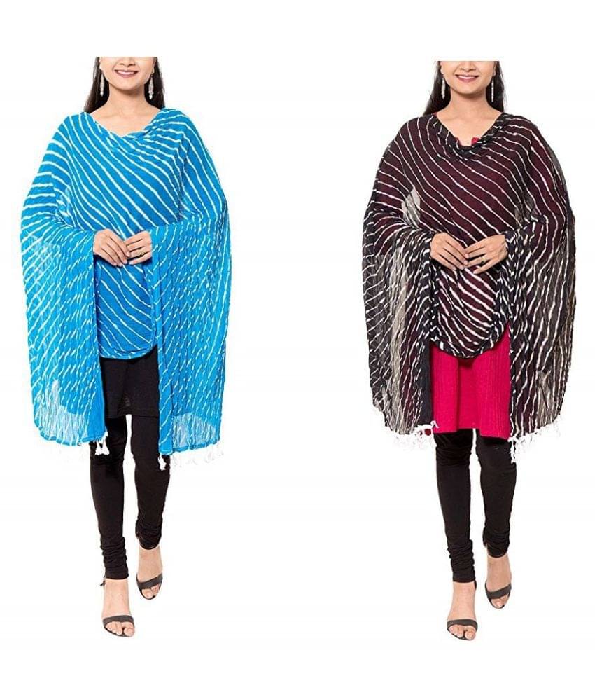Raj Multicoloured Chiffon Leheria Dupatta Raj Multicoloured Chiffon Leheria Dupatta