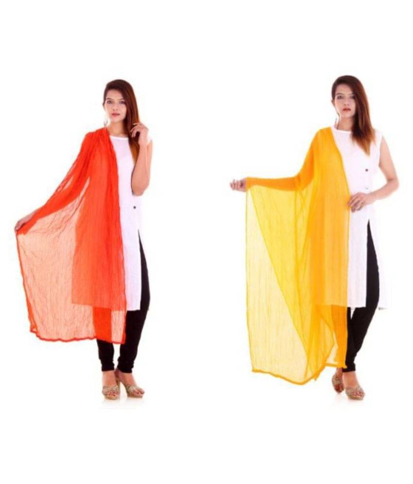 Raj Multicoloured Chiffon Self Dupatta Raj Multicoloured Chiffon Self Dupatta