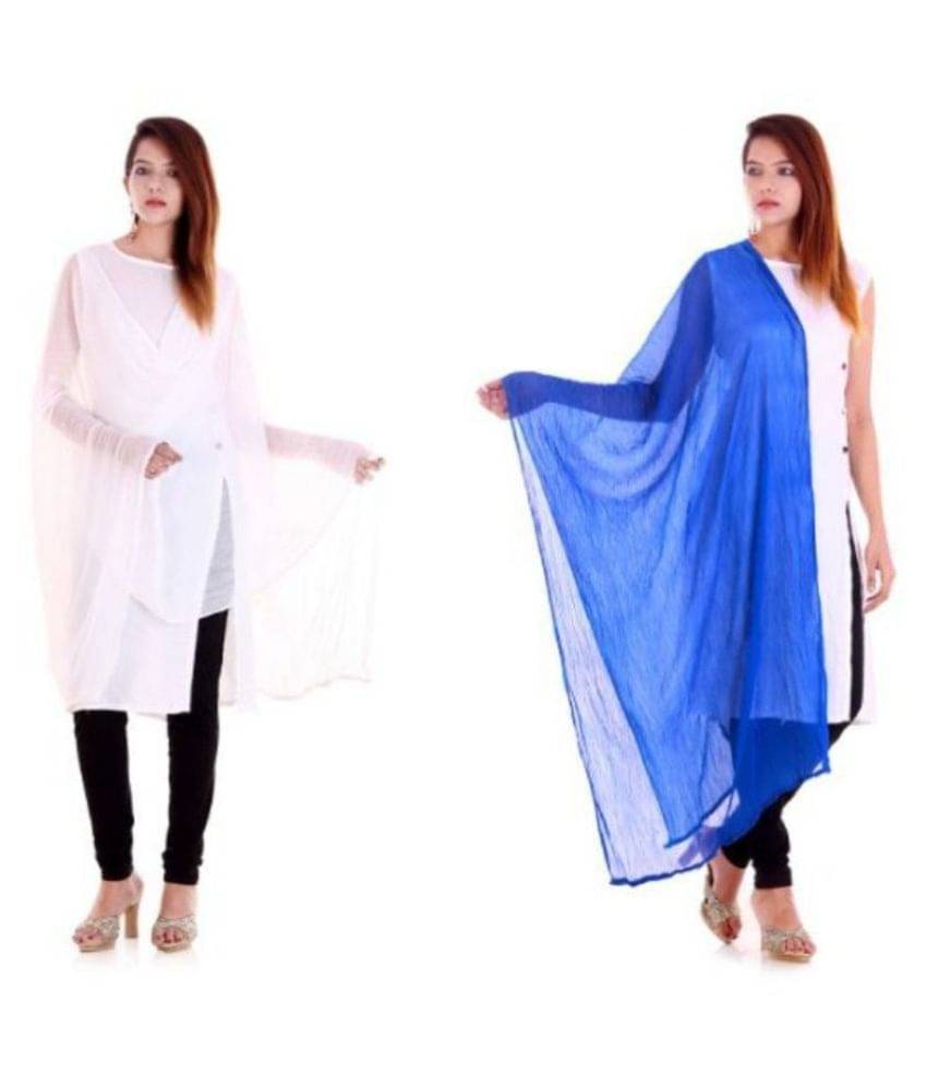     			Raj Multicoloured Chiffon Self Dupatta
