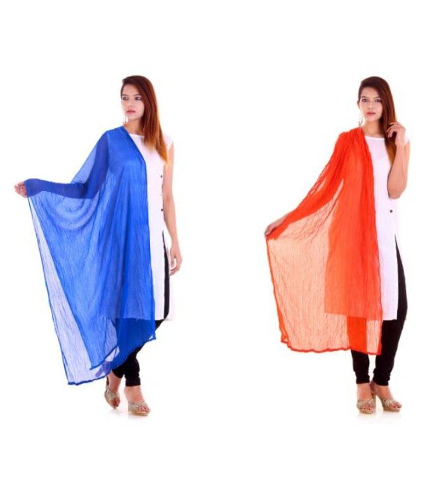 Raj Multicoloured Chiffon Self Dupatta Raj Multicoloured Chiffon Self Dupatta
