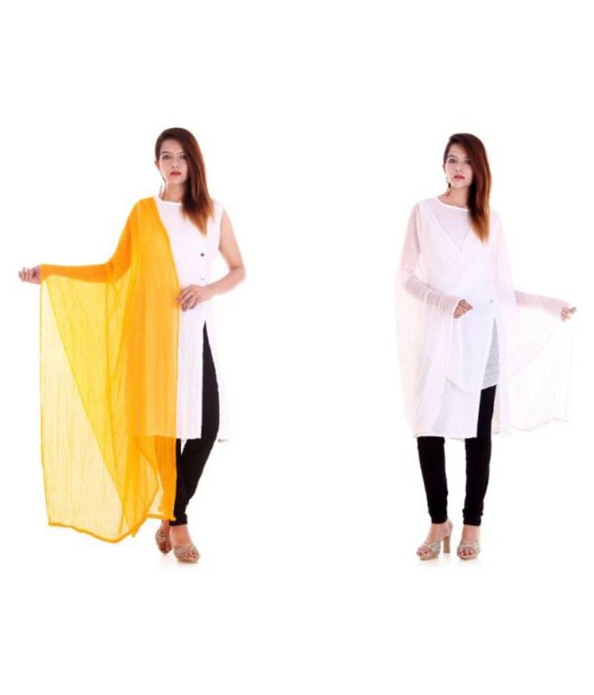 Raj Multicoloured Chiffon Self Dupatta Raj Multicoloured Chiffon Self Dupatta
