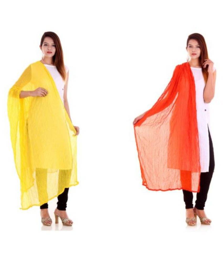 Raj Multicoloured Chiffon Self Dupatta Raj Multicoloured Chiffon Self Dupatta