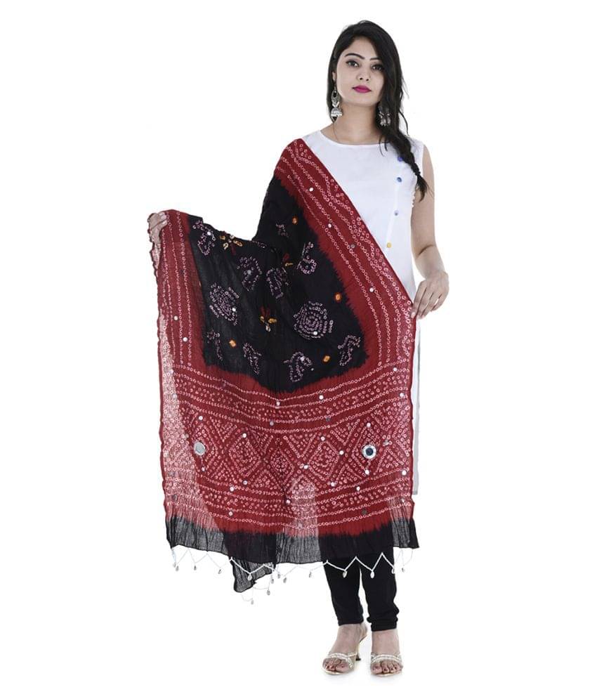 Raj Multicoloured Cotton Bandhej Dupatta Raj Multicoloured Cotton Bandhej Dupatta