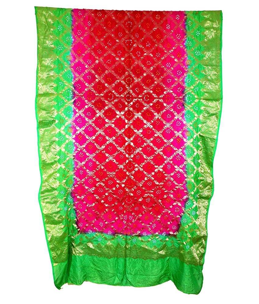     			Raj Pink Banarasi Silk Banarasi Dupatta