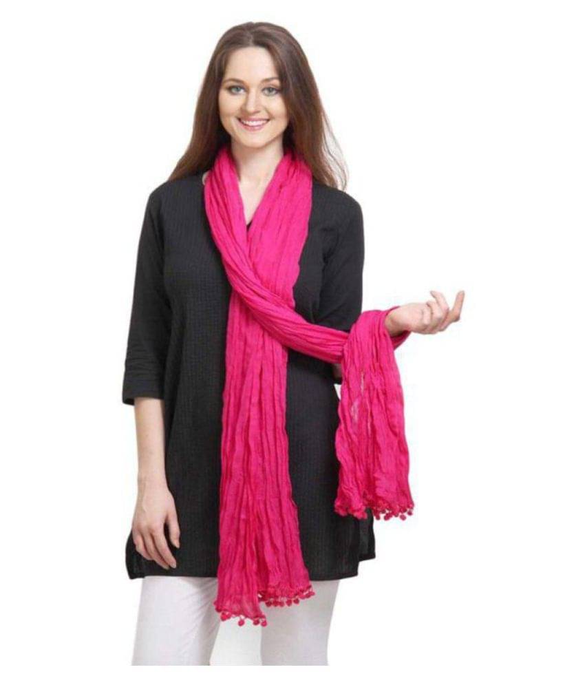    			Raj Pink Cotton Dupatta