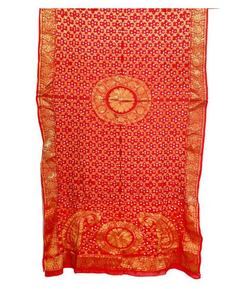 Raj Red Banarasi Silk Banarasi Dupatta Raj Red Banarasi Silk Banarasi Dupatta