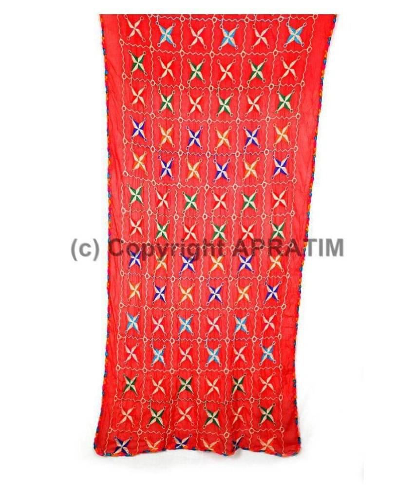 Raj Red Chiffon Dupatta Raj Red Chiffon Dupatta