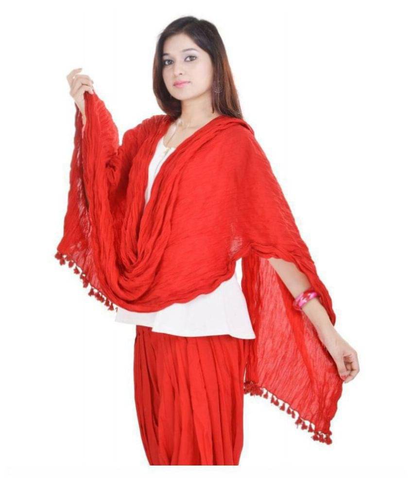 Raj Red Cotton Dupatta Raj Red Cotton Dupatta