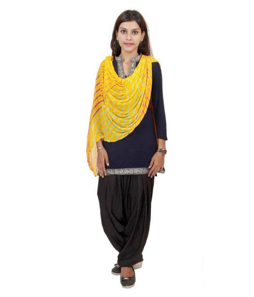 Raj Yellow Chiffon Dupatta Raj Yellow Chiffon Dupatta