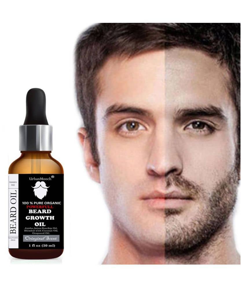UrbanMooch Natural Beard Oil For Growth 30 ml - Beard Care and Tools | Buy online on ZillyBuy