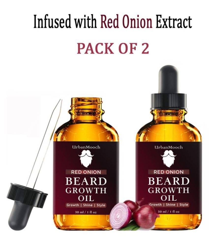 UrbanMooch Onion Beard Oil For Growth 60 ml Pack of 2 UrbanMooch Onion Beard Oil For Growth 60 ml Pack of 2