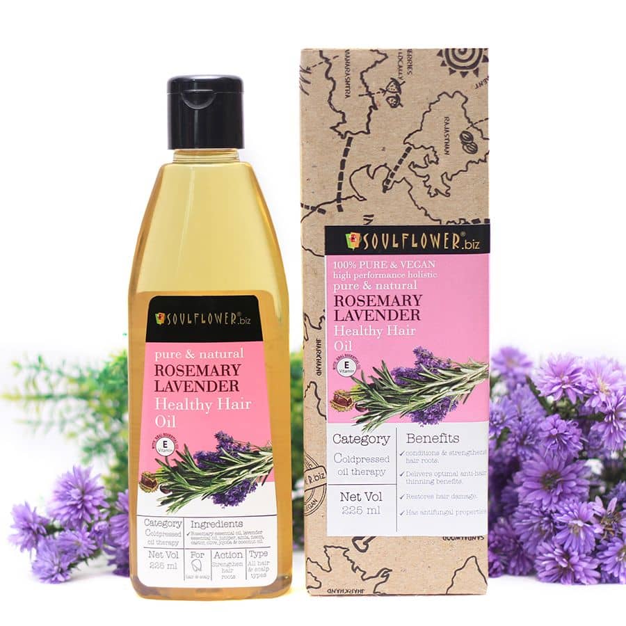 Soulflower And Natural Rosemary Lavender Healthy Hair Oil For Unisex, 225ml